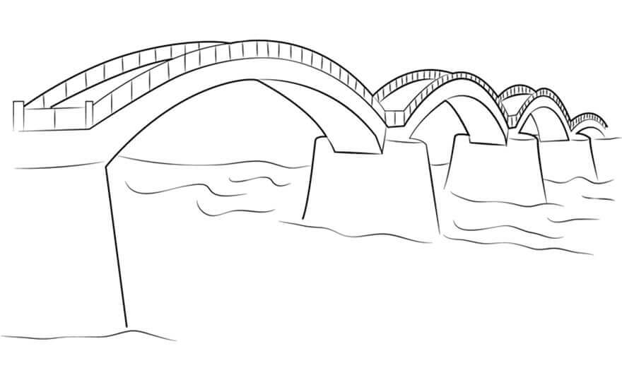 Dibujo de Puente Largo para Colorear