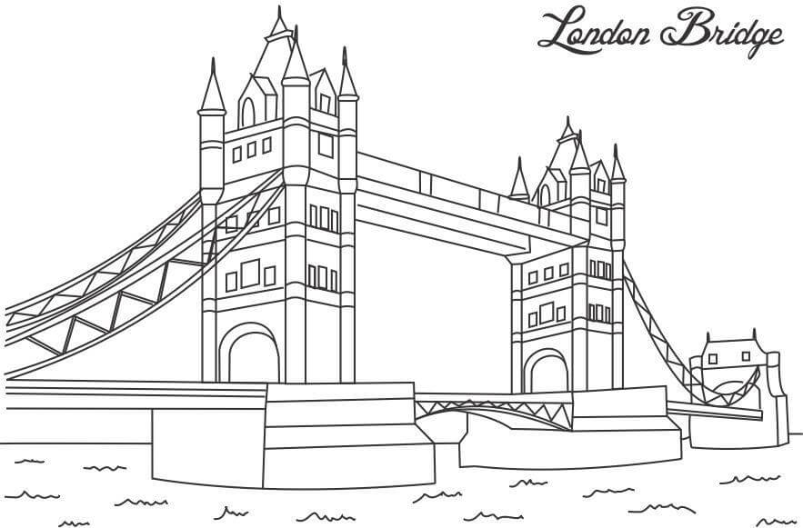 Dibujo de Puente de Londres para Colorear