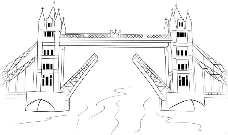 Dibujo de Puente de la Torre 1 para Colorear