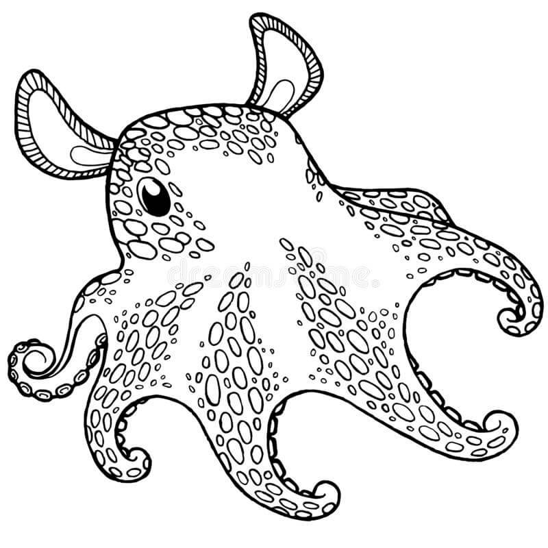 Dibujo de Buen Pulpo para Colorear