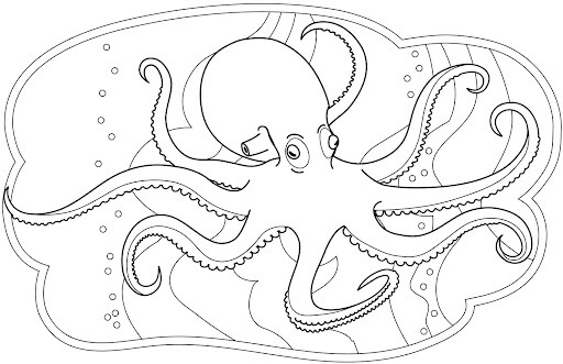 Dibujo de Gran Pulpo para Colorear