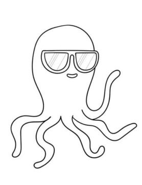 Dibujo de Pulpo Legal para Colorear