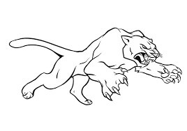 Dibujo de Ataque de Puma para Colorear