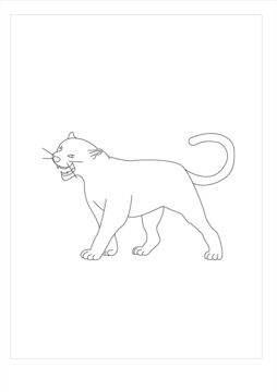 Dibujo de Puma Imprimible para Colorear