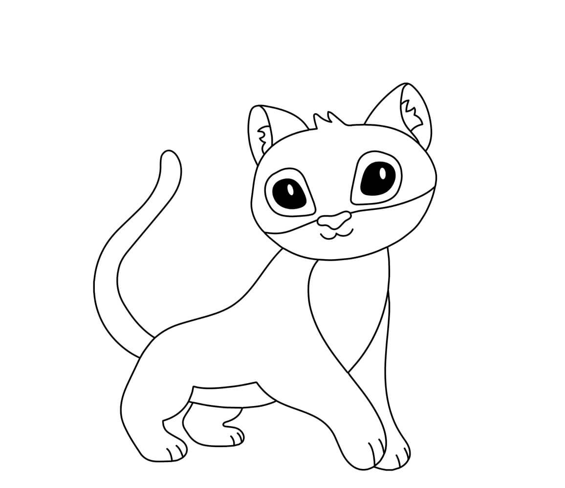 Dibujo de Puma de Dibujos Animados para Colorear