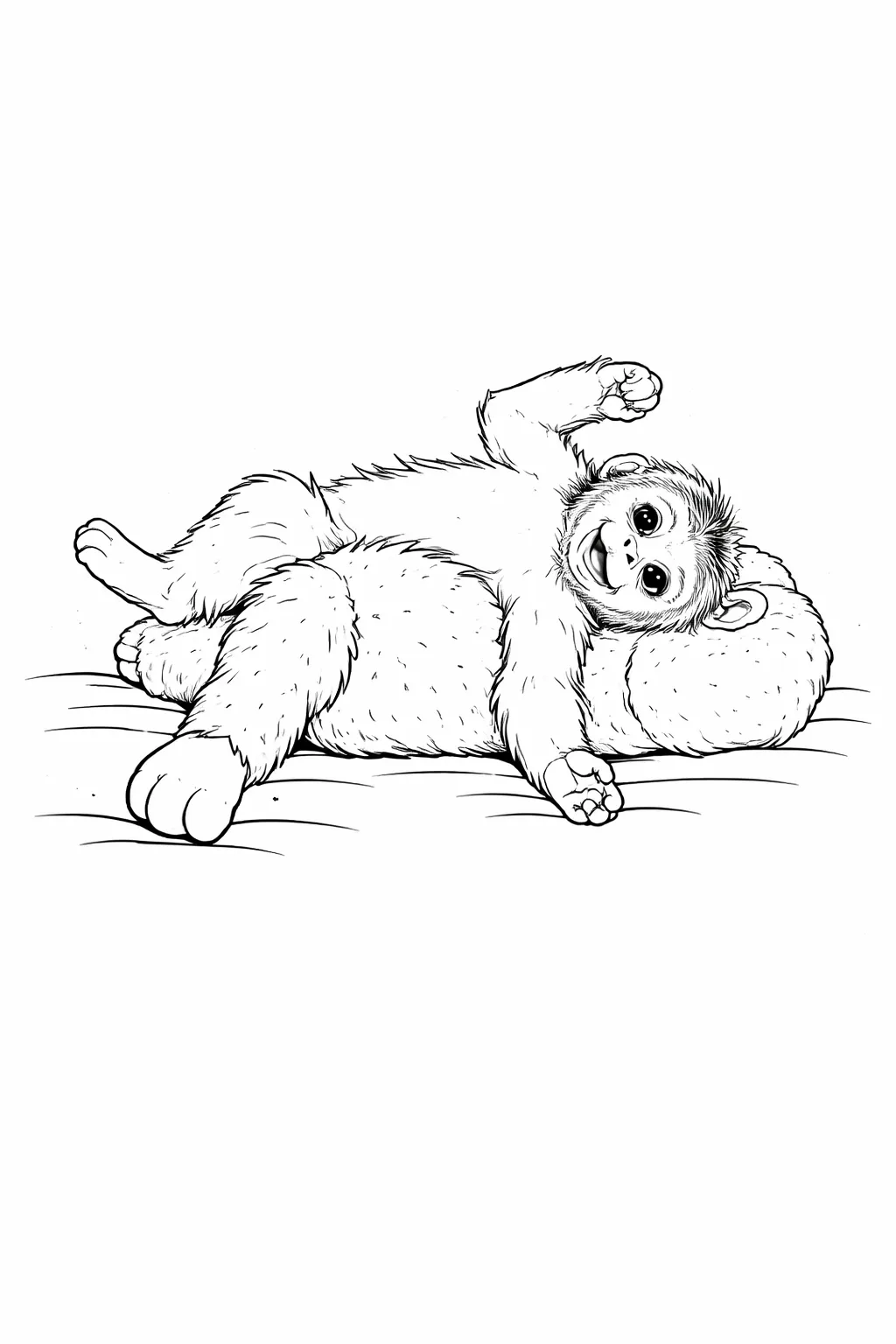 Dibujo de Punch Riendose Sobre Teddy páginas para Colorear