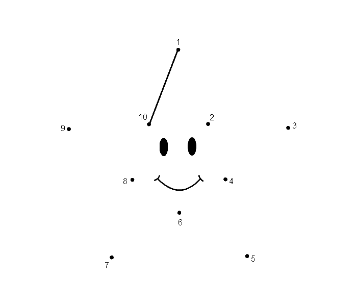 Dibujo de Punto de Estrella a Puntos para Colorear