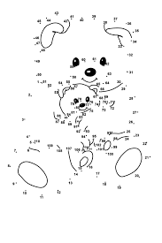 Dibujo de Teddy Dot To Dots para Colorear