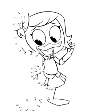 Dibujo de Webby Vanderquack Punto a Puntos para Colorear