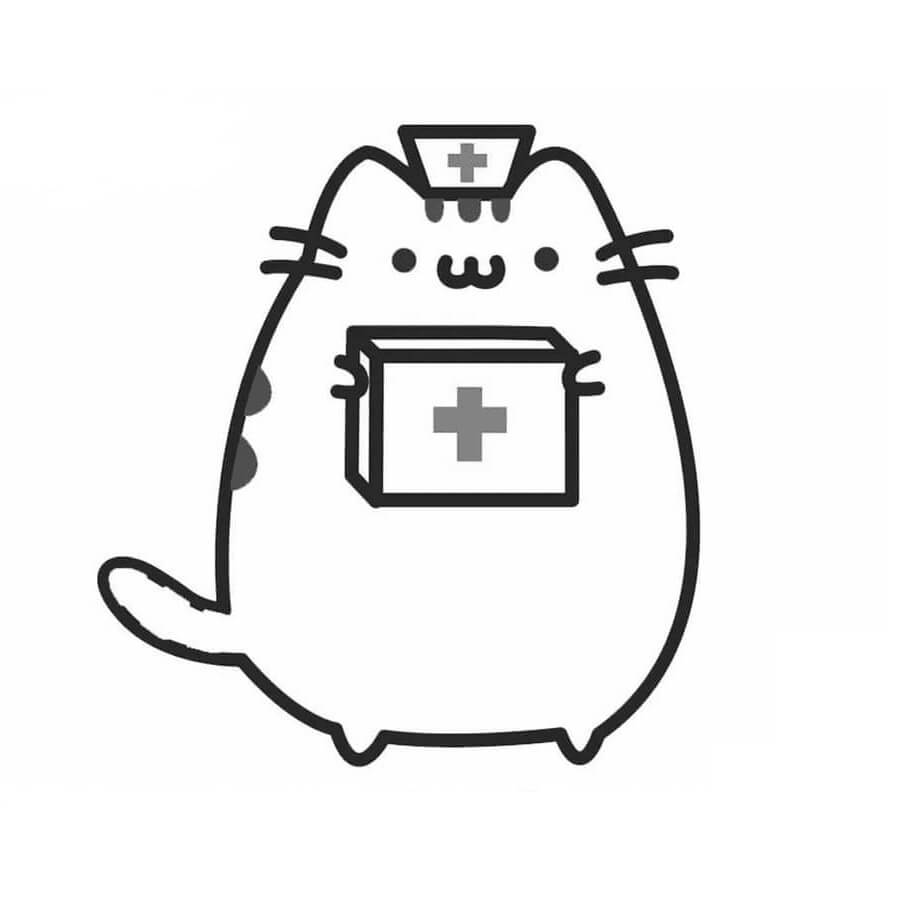 Dibujo de Doctor Pusheen para Colorear