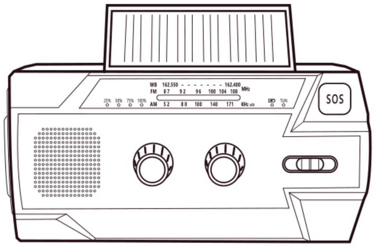 Dibujo de Bonita Radio para Colorear