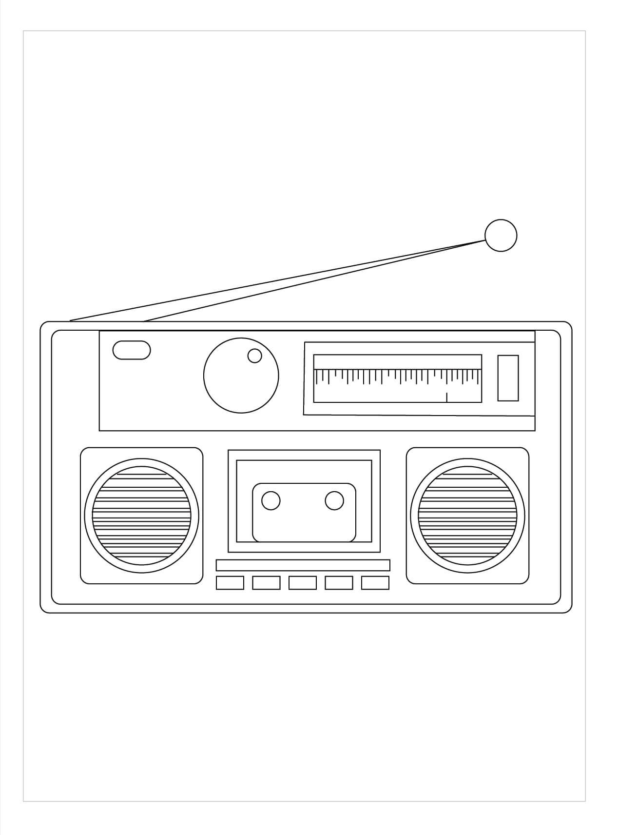 Dibujo de Buena Radio para Colorear