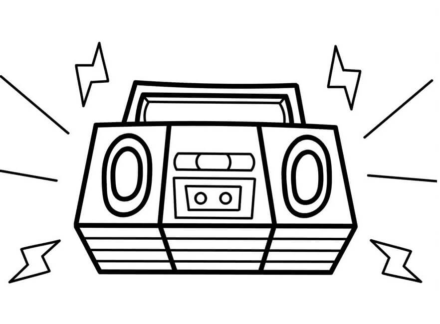 Dibujo de Estupendo Radio para Colorear