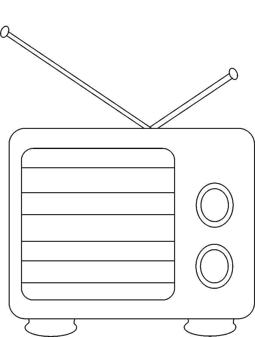 Dibujo de Icono de Radio para Colorear