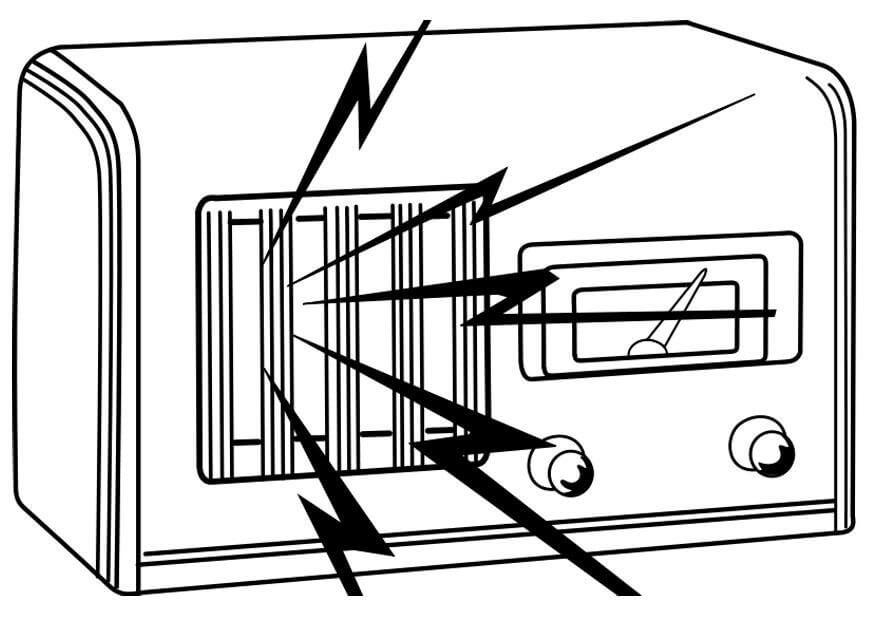 Dibujo de Impresionante Radio para Colorear