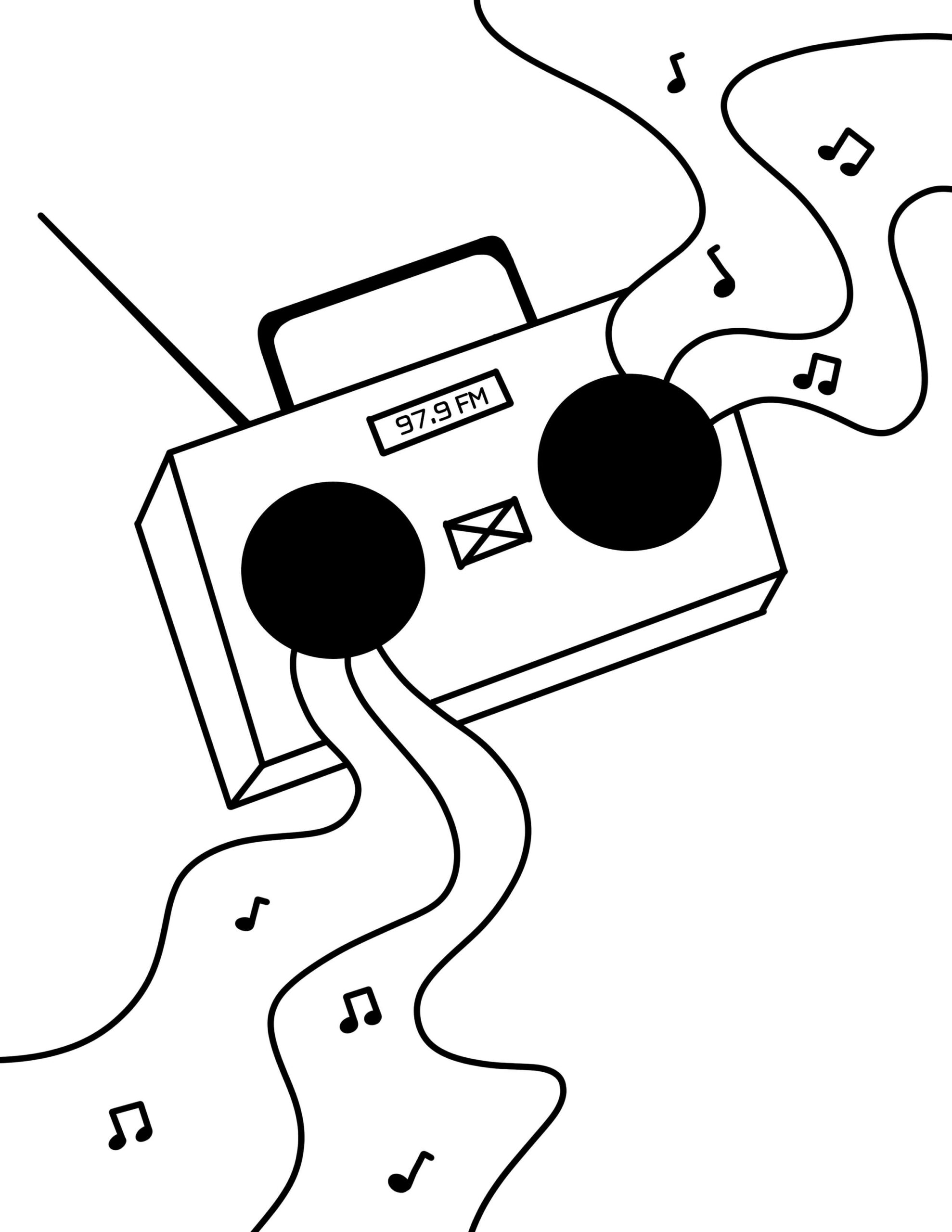 Dibujo de Perfecta Radio Scaled para Colorear