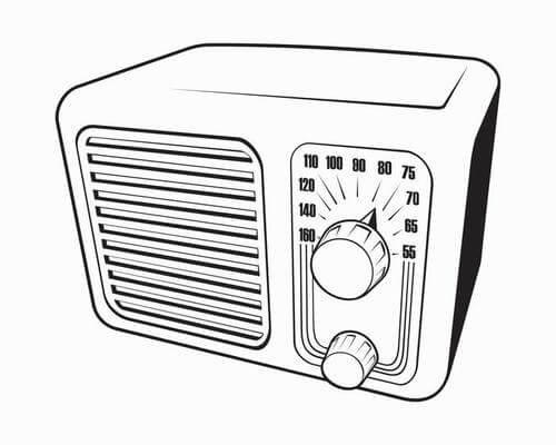 Dibujo de Radio Antigua para Colorear