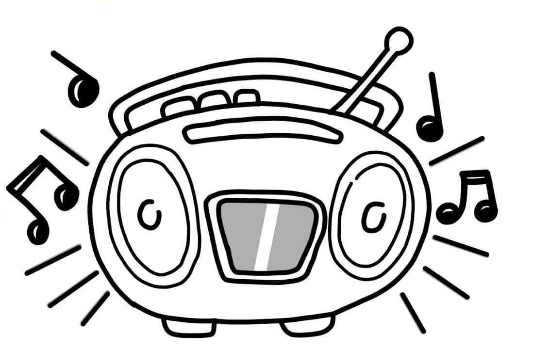 Dibujo de Radio básica para Colorear