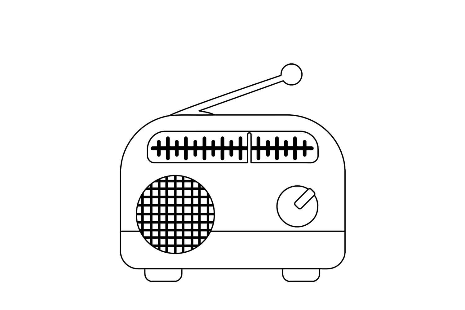 Dibujo de Radio Normal para Colorear