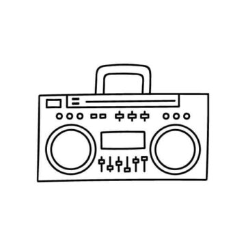 Dibujo de Radio Perfecta para Colorear