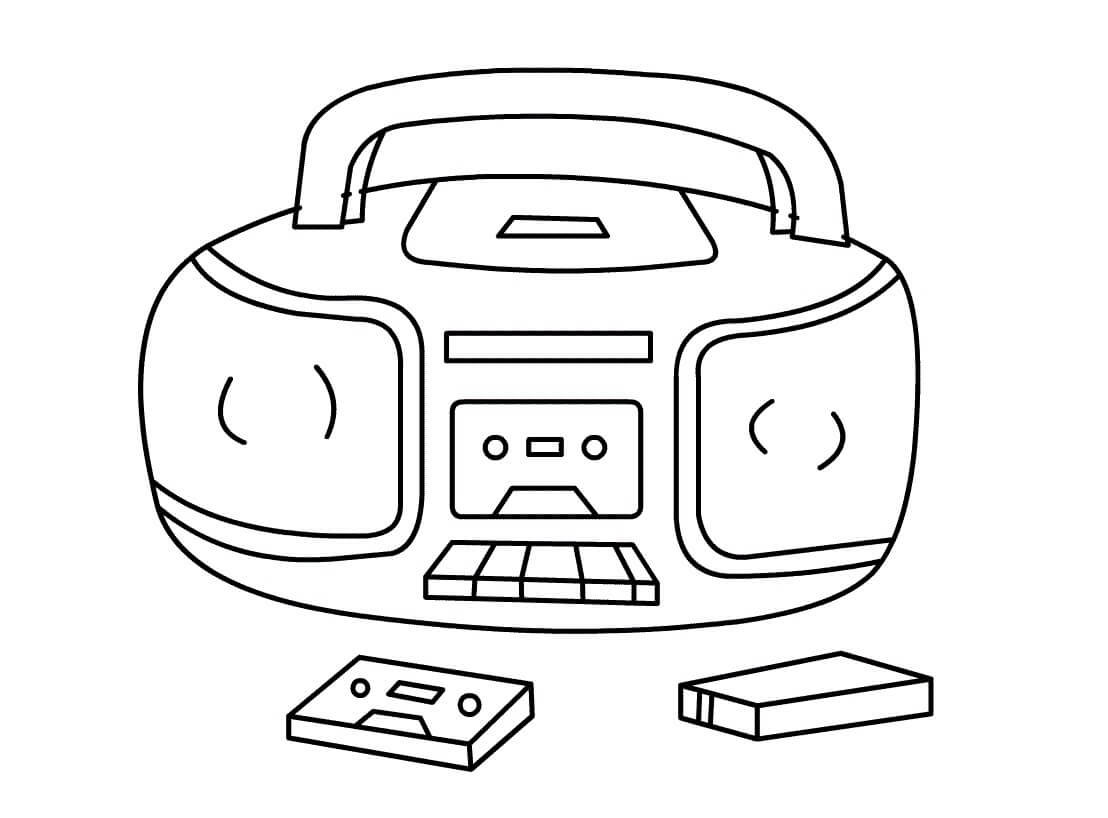 Dibujo de Radio Sencilla para Colorear