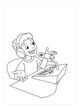 Dibujo de Radio Walkie Talkie para Colorear