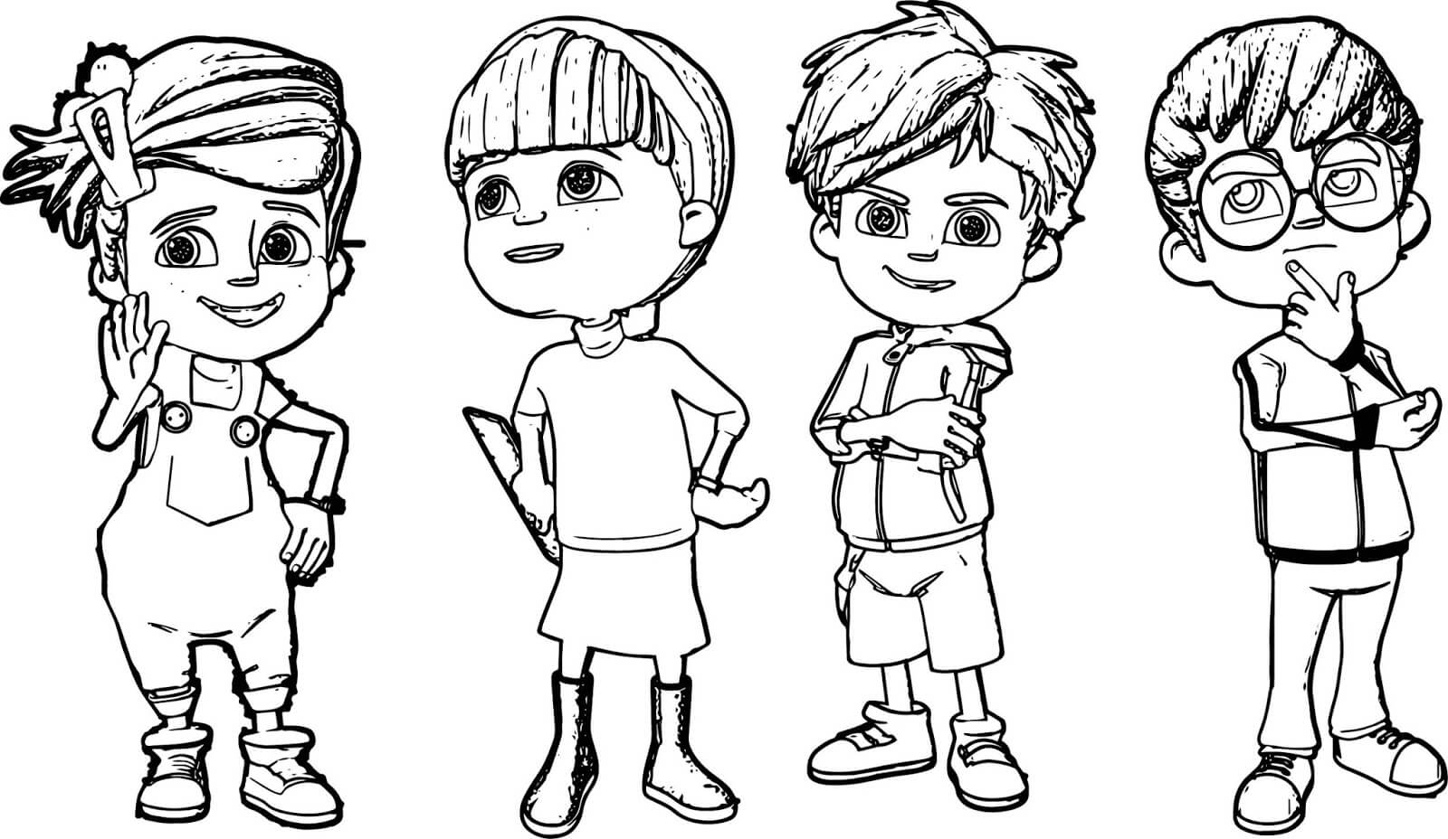 Dibujo de Chibi Rafadan Tayfa para Colorear