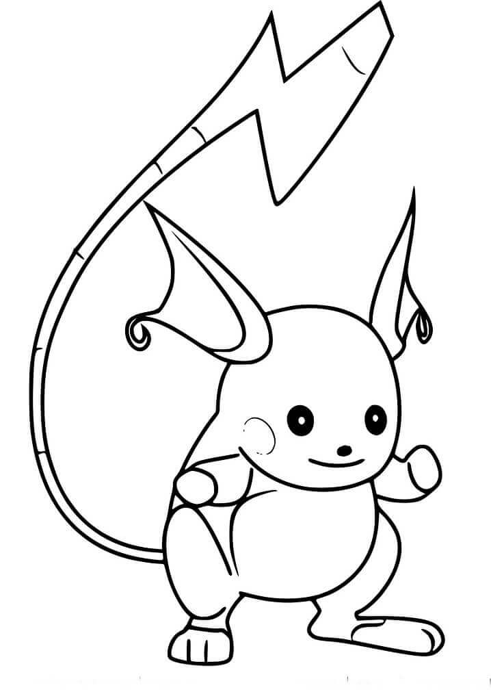 Dibujo de Adorable Raichu para Colorear