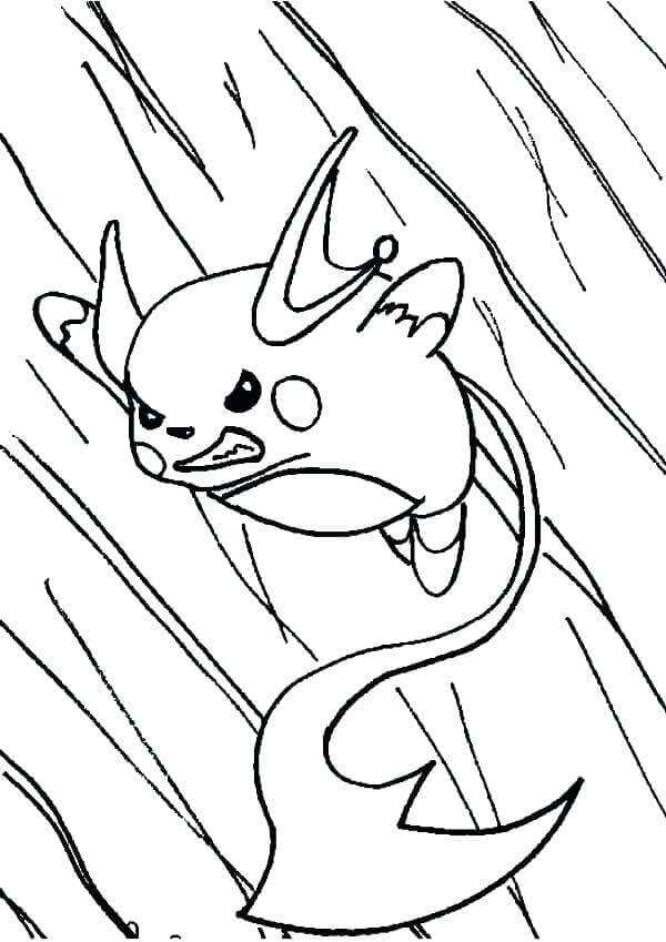 Dibujo de Ataque Raichu para Colorear