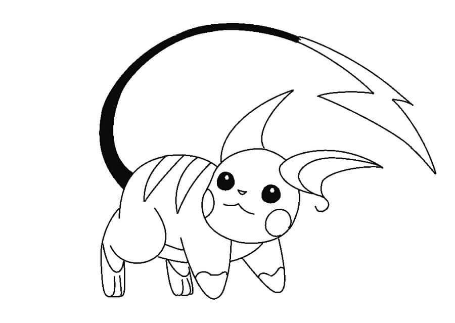Dibujo de Hermoso Raichu para Colorear