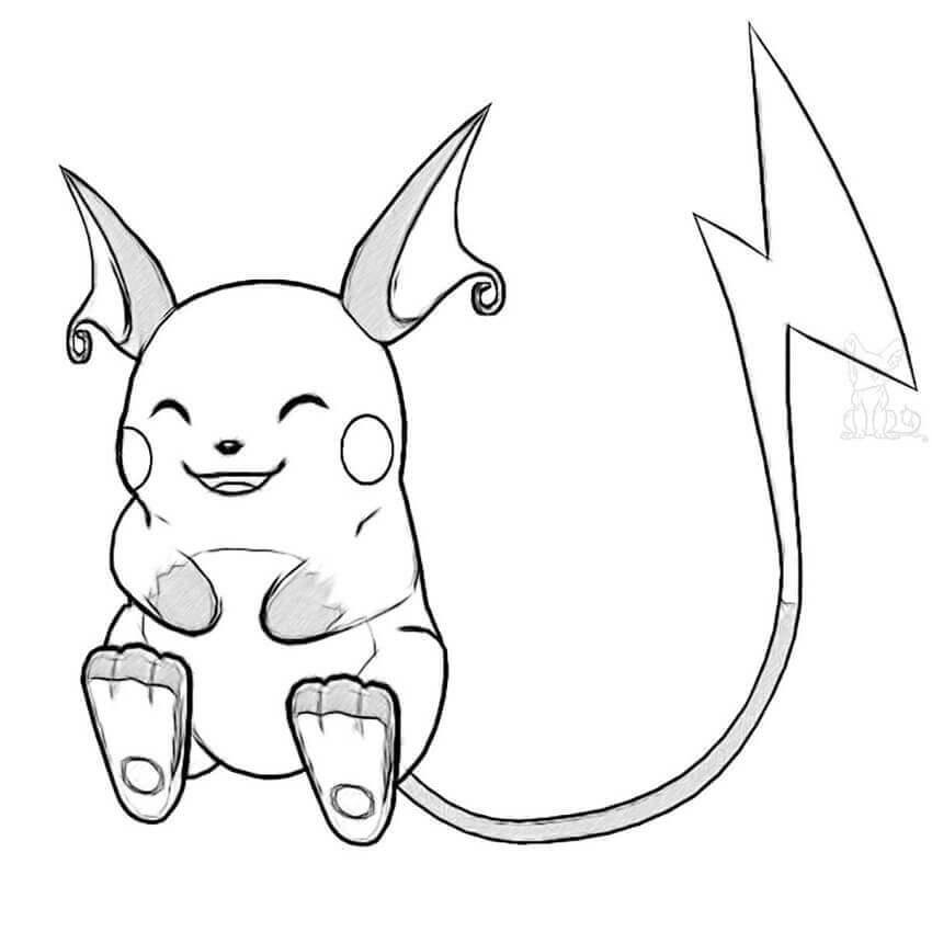 Dibujo de Lindo Raichu para Colorear
