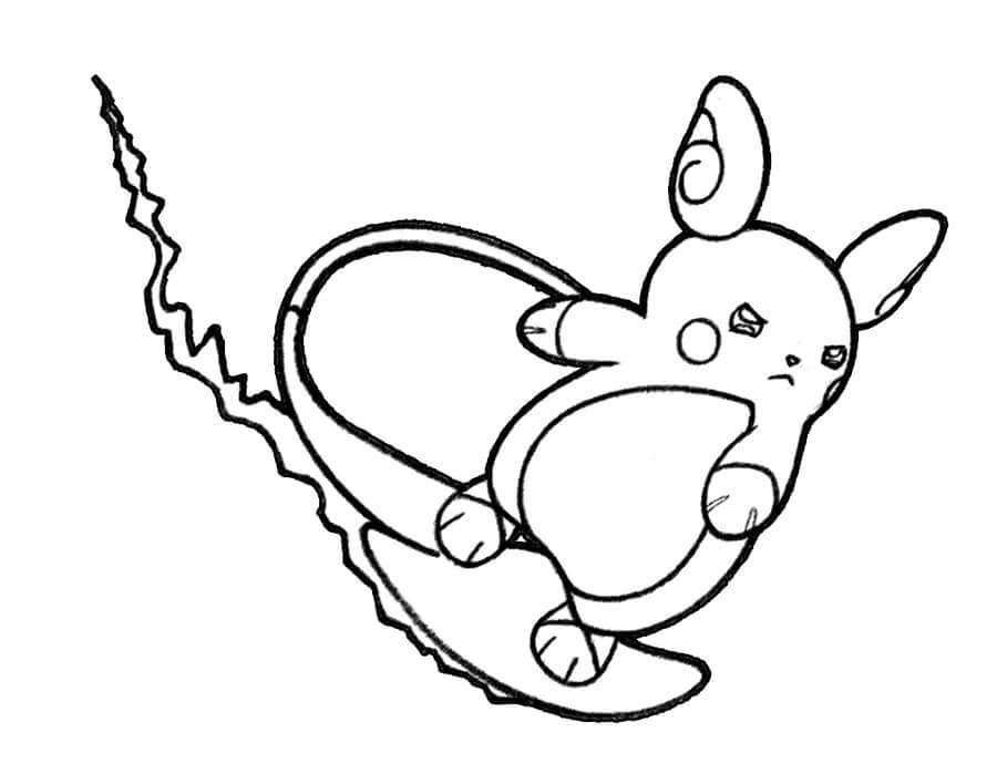 Dibujo de Raichu Impresionante para Colorear
