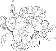 Dibujo de Bonito Ramo para Colorear