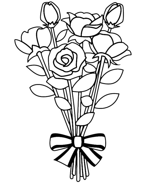 Dibujo de Lindo Ramo para Colorear
