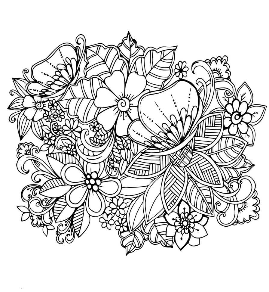 Dibujo de Ramo de Adultos para Colorear