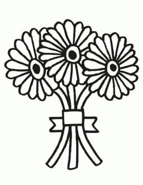 Dibujo de Vector de Ramo para Colorear