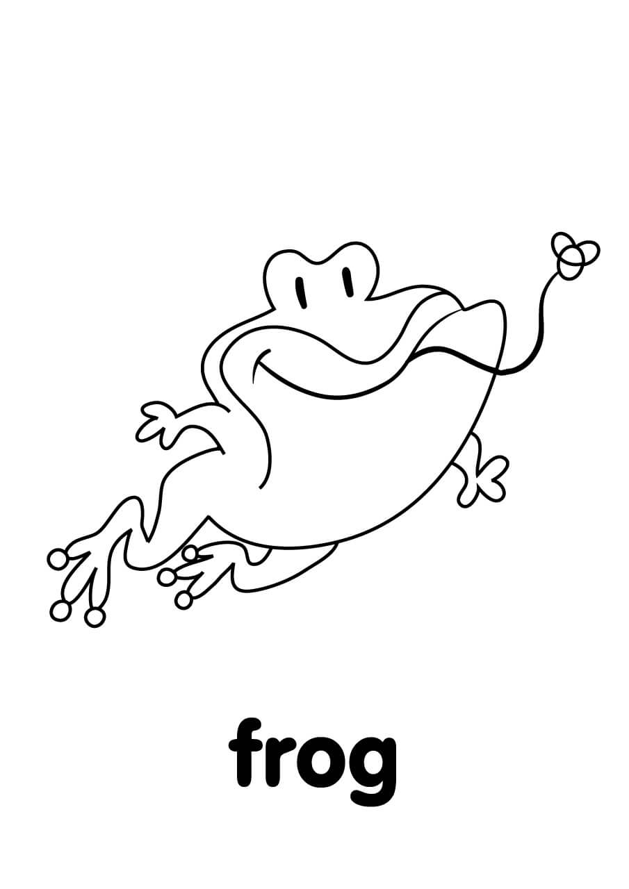 Dibujo de Comer Ranas para Colorear