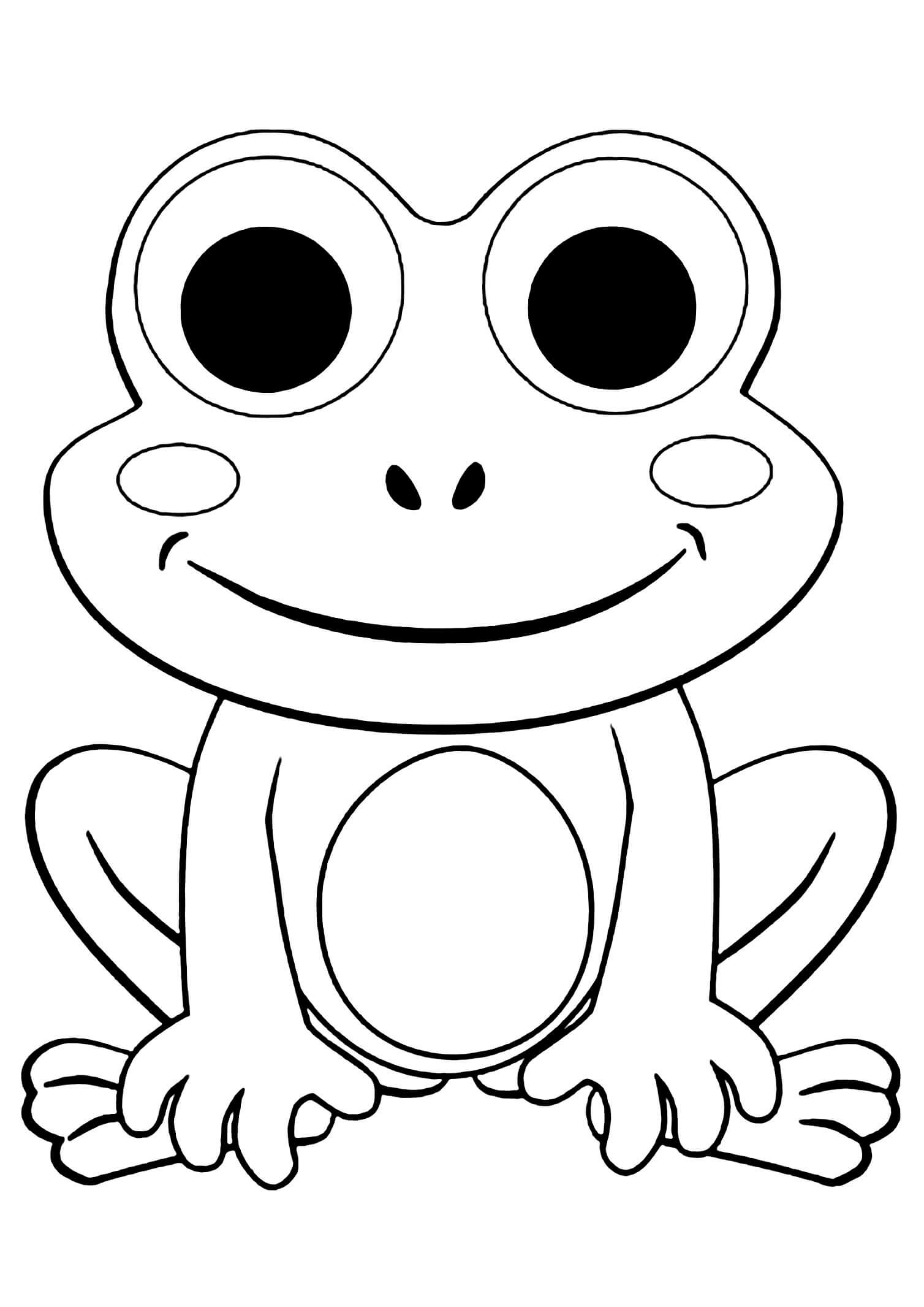 Dibujo de Rana básica para Colorear