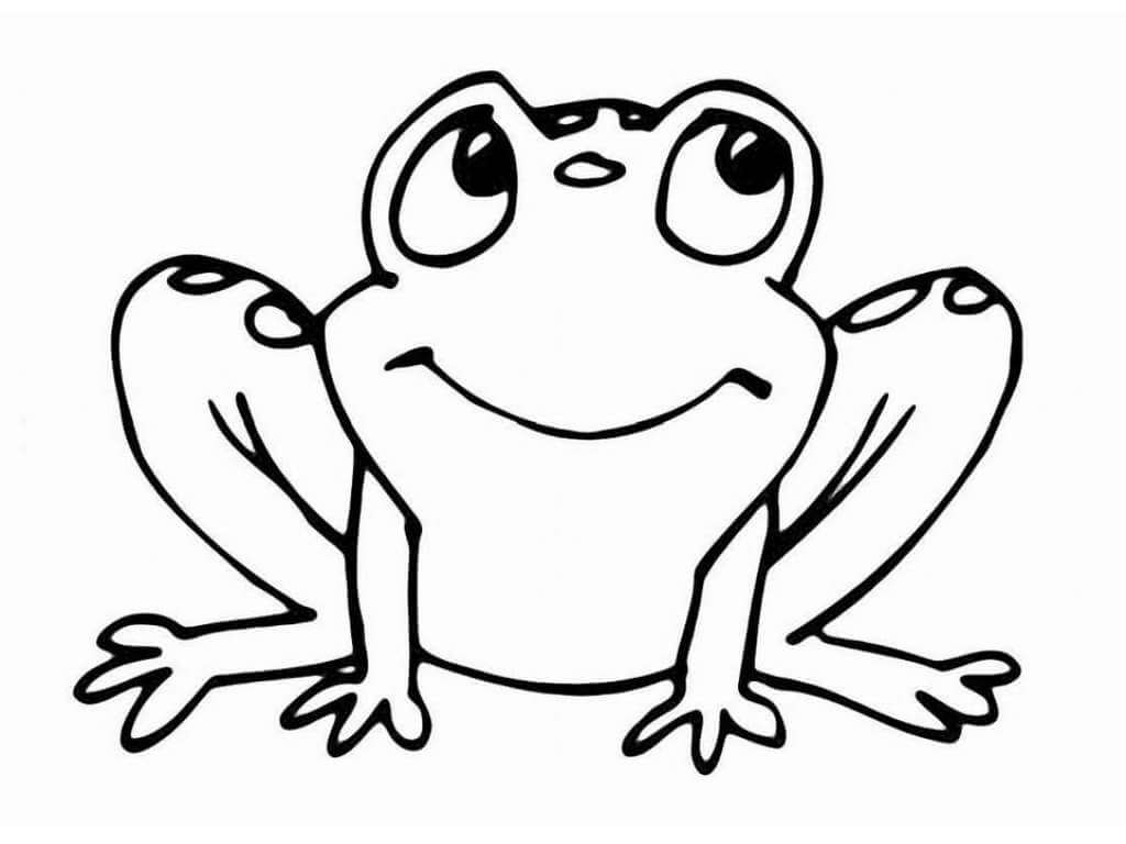 Dibujo de Rana Divertida para Colorear