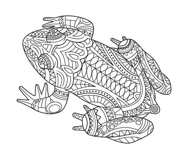 Dibujo de Rana Es para Adultos para Colorear