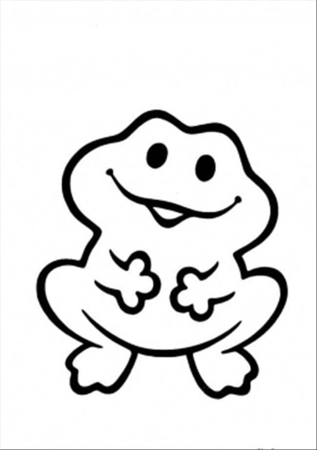 Dibujo de Rana fácil para Colorear