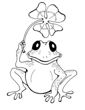 Dibujo de Trebol de Explotacion de Rana para Colorear