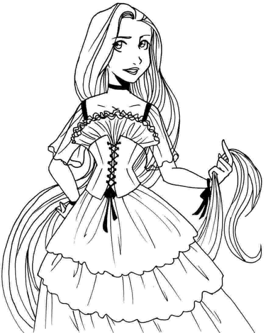 Dibujo de Buena Rapunzel para Colorear