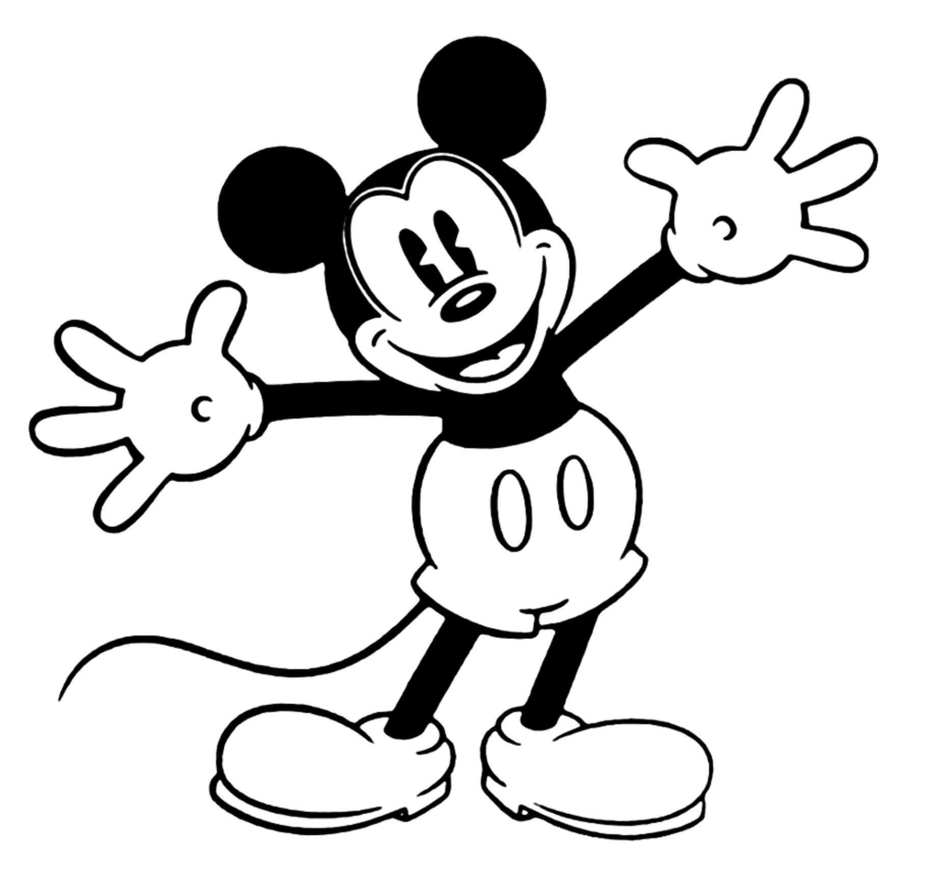 Dibujo de Mickey clásico para Colorear
