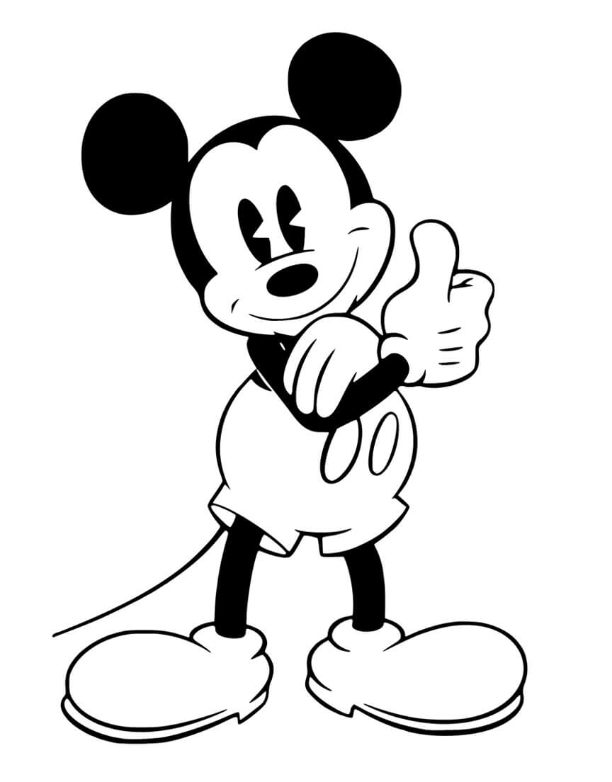 Dibujo de Mickey Mouse Como para Colorear