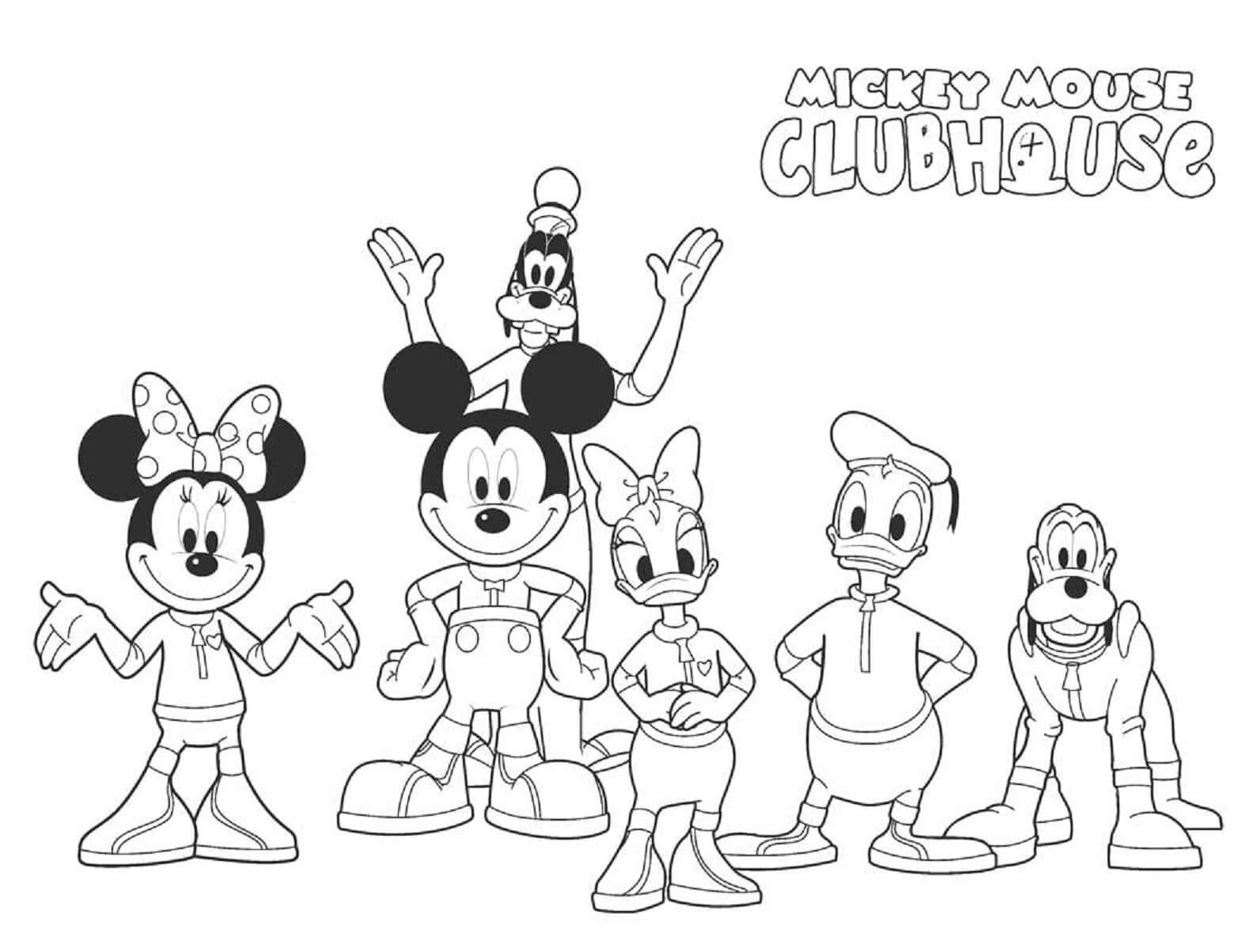 Dibujo de Mickey Mouse y Amigos para Colorear