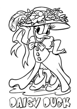 Dibujo de Pato Margarita para Colorear