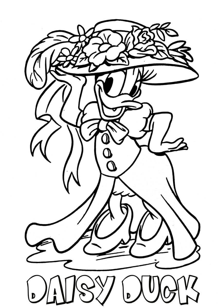 Dibujo de Pato Margarita para Colorear