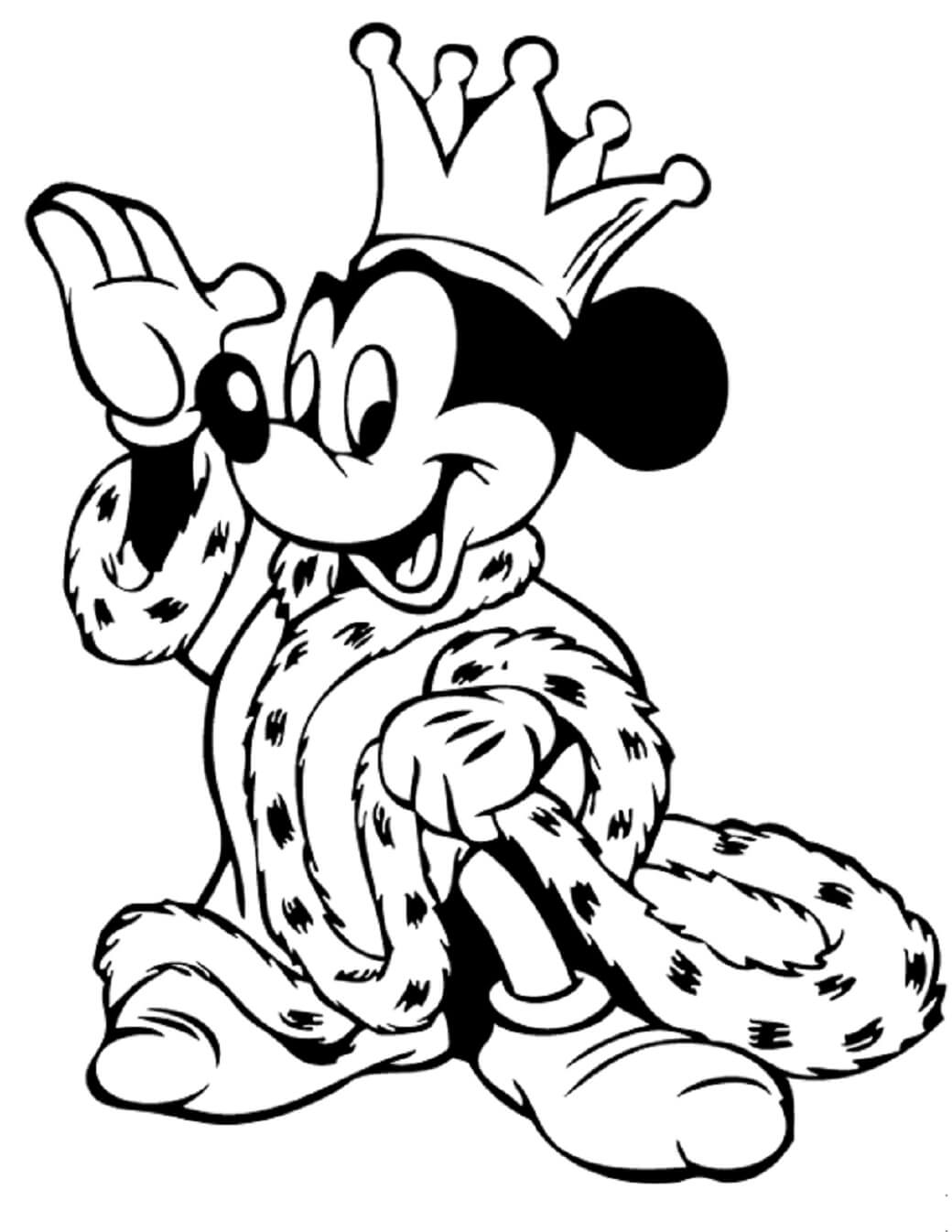 Dibujo de Rey Mickey ratón para Colorear