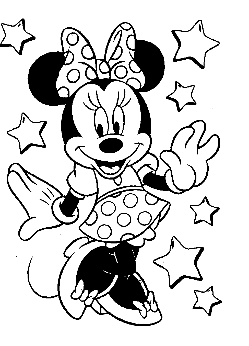 Dibujo de Minnie Brillante para Colorear